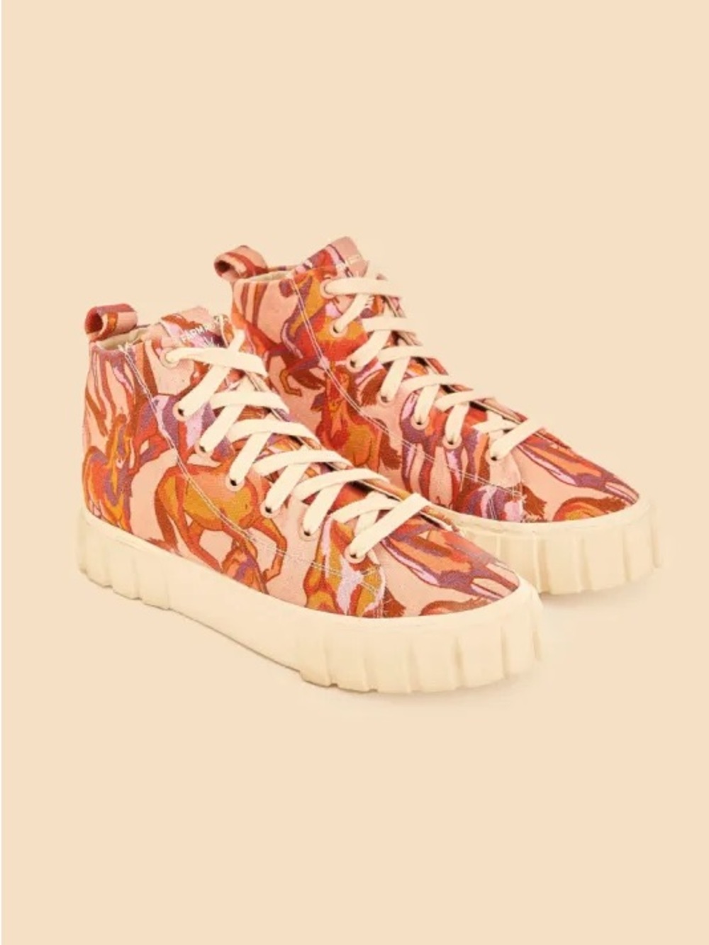 Farm Rio Rose Wild Horses platform sneaker | size 5